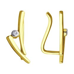 Серьги из желтого золота с фианитами (Арт.53-120-01355-1)