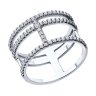 Кольцо из серебра с фианитами (Арт.94013702)