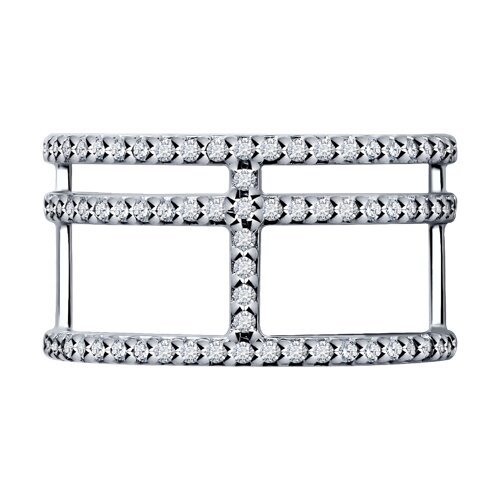 Кольцо из серебра с фианитами (Арт.94013702)