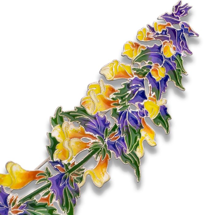 Брошь из серебра Т.Полякова "Иван да Марья" (Арт.41555)