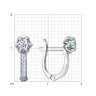 Серьги из серебра с фианитами (Арт.94021479)