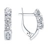 Серьги из серебра с фианитами (Арт.94022979)