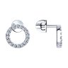 Серьги из серебра с фианитами (Арт.94023344)