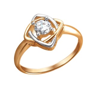 Кольцо с фианитом «Easy Touch» серебро 925 Estet (арт.01К1513032АР)