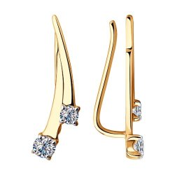 Серьги из золота с фианитами (Арт.028589)