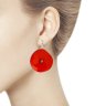 Серьги из серебра с жемчугом и эмалью (Арт.94024393)