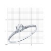 Кольцо из белого золота с фианитом «Сияние чувств» Соколов (арт.018893-3)