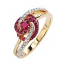 Кольцо золото с бриллиантами и рубинами «Garden Flair» Estet (арт.01К6313556-2)
