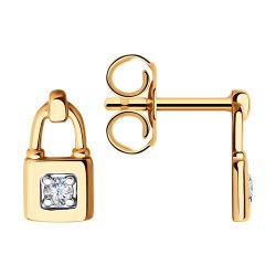 Серьги из золота с фианитами (Арт.029736)
