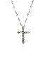 Ожерелье с турмалинами «Religion Cross» из белого золота Estet (арт.01Л320993-4)