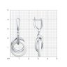 Серьги из серебра с керамическими вставками и фианитами (Арт.94025854)