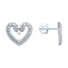 Серьги из серебра с фианитами (Арт.94026092)