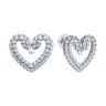 Серьги из серебра с фианитами (Арт.94026092)