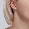 Серьги из серебра с фианитами (Арт.94026092)