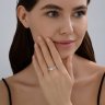 Кольцо из белого золота с бриллиантами выращенными (Арт.9010264-3-5)