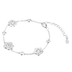 Браслет из серебра с фианитом (Арт.cz-b05260-x-w-x-x-w)