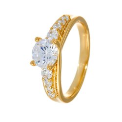 Кольцо из серебра с куб. цирконием (Арт.cz-r00697-x-l-w-x-w)