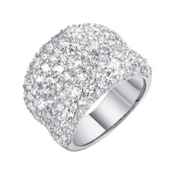 Кольцо из серебра с фианитом (Арт.fb-r00849-x-w-x-x-w)
