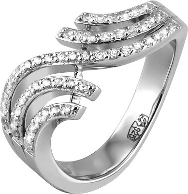 Кольцо из серебра с куб. цирконием (Арт.41_04249-3s)