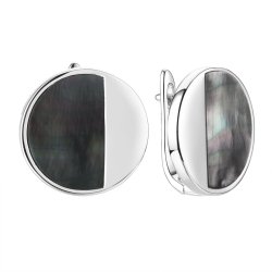 Серьги из серебра с жемчугом (Арт.pi-e03573-x-w-pnb-x-x)