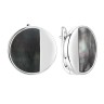 Серьги серебряные с жемчугом «Gravity Contrast» Fresh Jewelry (арт.PI-E03573-X-W-PNB-X-X)