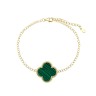 Браслет с малахитом «Lucky Clover» из серебра 925, Fresh Jewelry (арт.TC-B00206-X-L-Mal-X-X)