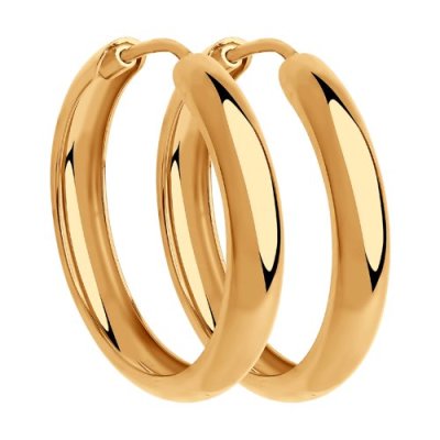 Серьги конго из золота (Арт.140016)