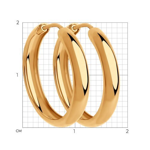 Серьги конго из золота (Арт.140016)