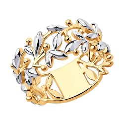 Кольцо из золочёного серебра (Арт.93-110-00416-1)