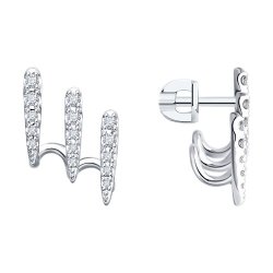 Серьги из белого золота с бриллиантами (Арт.1022262-3)