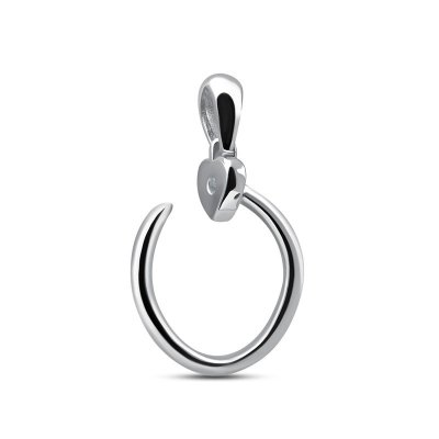 Серебряный кулон с кубическим цирконием «Полумесяц с сердцем» (арт. 2311329566a_kubcirkonii)