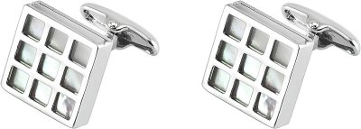 Запонки из ювелирного сплава с жемчугом (Арт.2-b-1020-20-s)