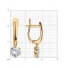 Серьги из золочёного серебра с фианитами (Арт.93020908)