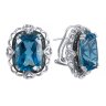Серьги из белого золота с бриллиантом и топазом (Арт.we01235k-3_dl_lt_wg)