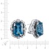 Серьги из белого золота с бриллиантом и топазом (Арт.we01235k-3_dl_lt_wg)