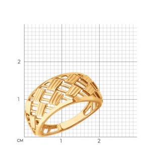 Кольцо из золота без вставки «Золотое Плетение» SOKOLOV (арт.51-110-02953-1)