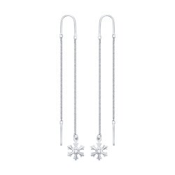 Серьги из серебра с фианитами (Арт.94022569)