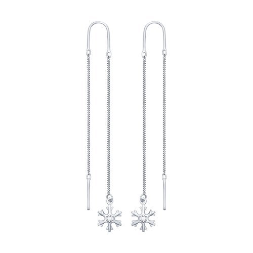Серьги из серебра с фианитами «Снежное Сияние» Соколов (арт.94022569)