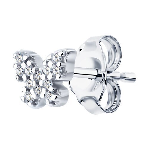 Серьга из серебра с фианитами (Арт.94170405)