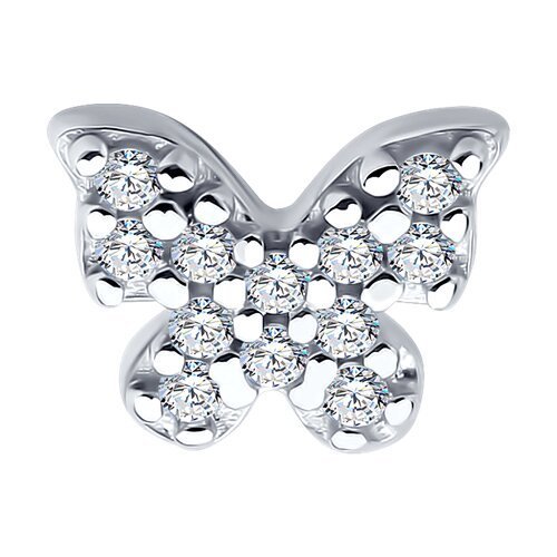 Серьга из серебра с фианитами (Арт.94170405)