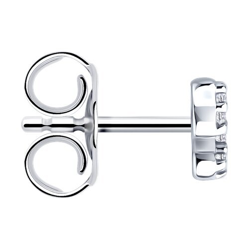 Серьга из серебра с фианитами (Арт.94170405)