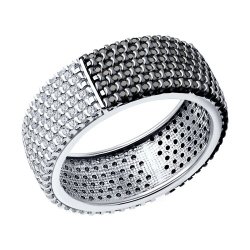 Кольцо из серебра с фианитами (Арт.94-110-01763-1)