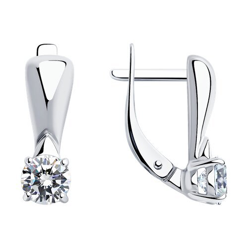 Серьги из серебра с фианитами (Арт.94-120-01548-1)