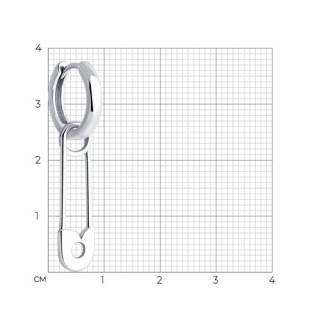 Серьга из серебра с декоративной булавкой «Urban Pin» Соколов (арт.94170294)