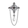 Брошь из серебра с миксом камней (Арт.95-340-02037-1)