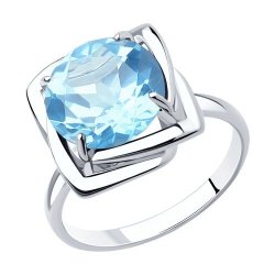 Кольцо из серебра с топазом (Арт.94-310-00985-1)