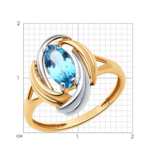 Кольцо золотое с топазом «Небесная спираль» Соколов (арт.51-310-02475-1)