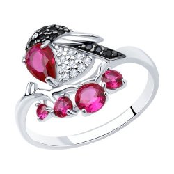 Кольцо из серебра с фианитами (Арт.94012493)
