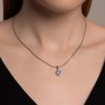Подвеска из серебра с топазом и фианитами (Арт.92030786)
