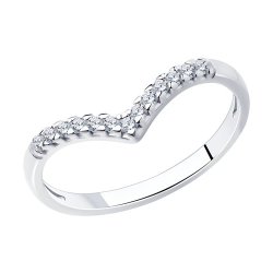 Кольцо из серебра с фианитами (Арт.94013363)